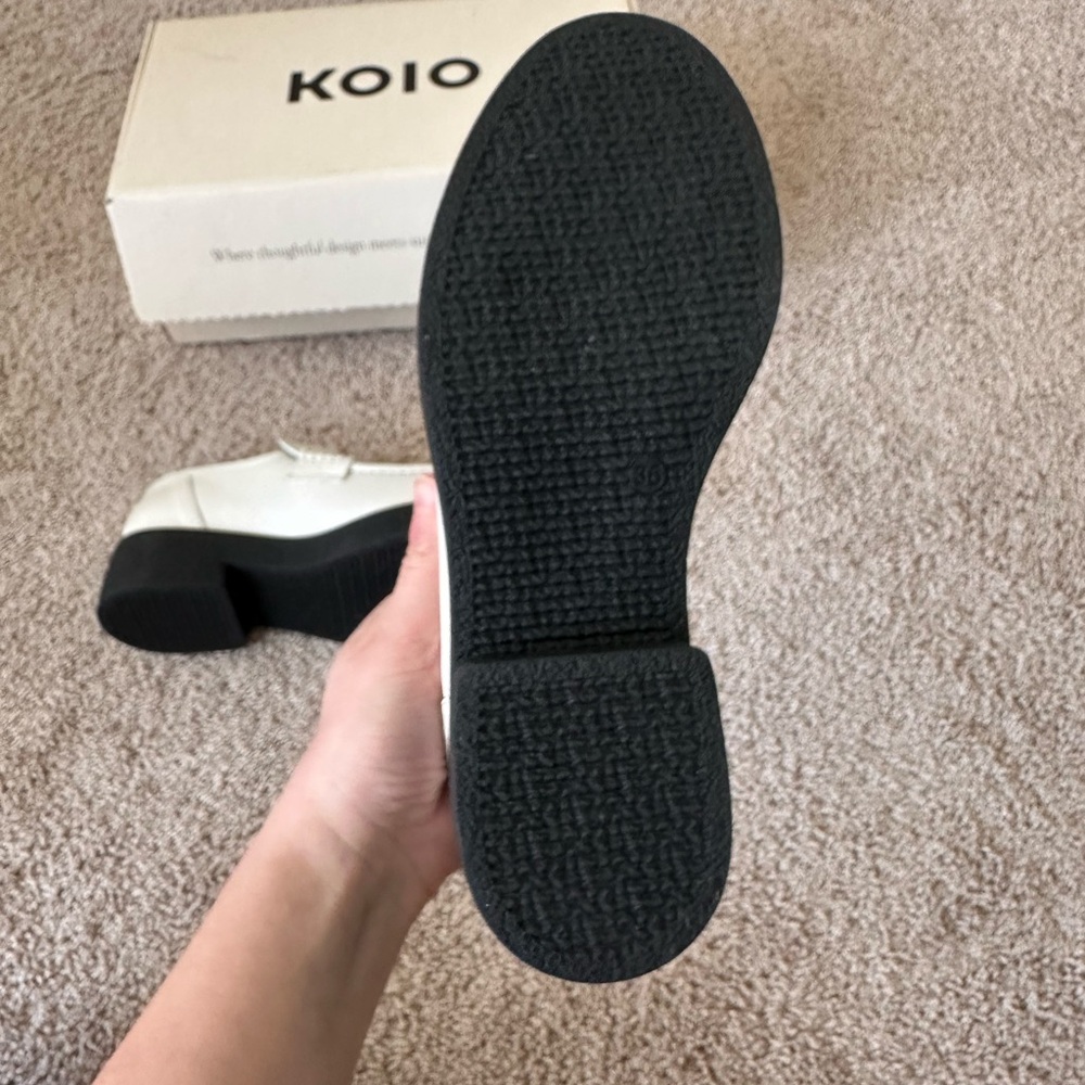 NWT Koio White Platform loafers - Picture 5 of 5